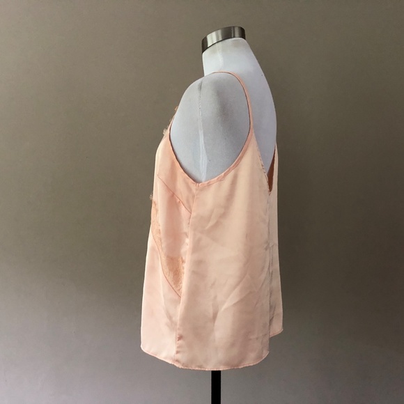 Camisole Peach V Neck  Lacy Medium Cami - Picture 7 of 8